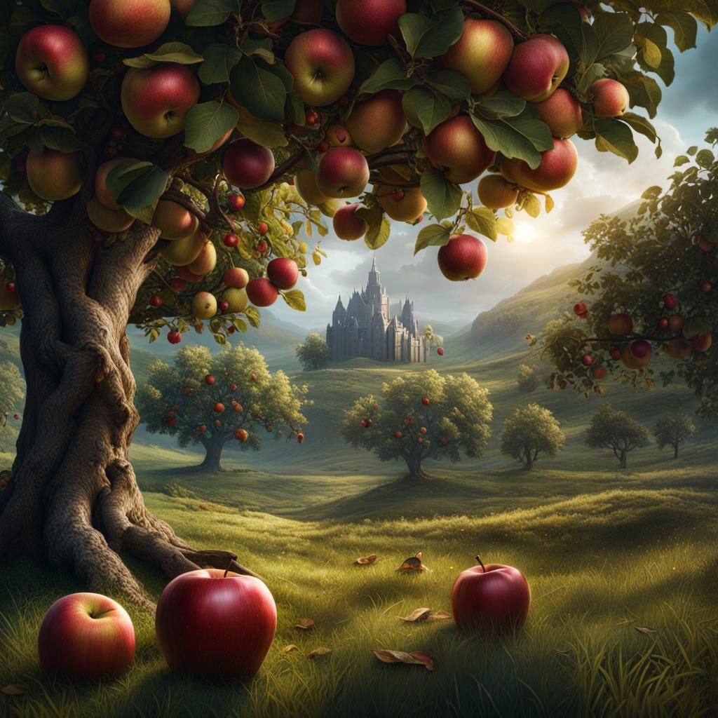 Newton and the Apple: A Matte Painting