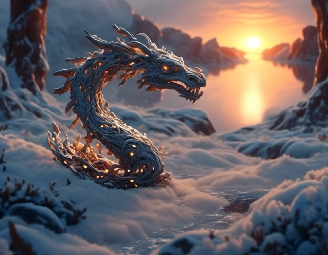 Ozymandias Ruins in a Desert Landscape