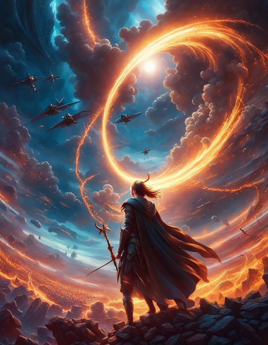 Valkyries Descending to Battle: Sci-Fi Poster Art