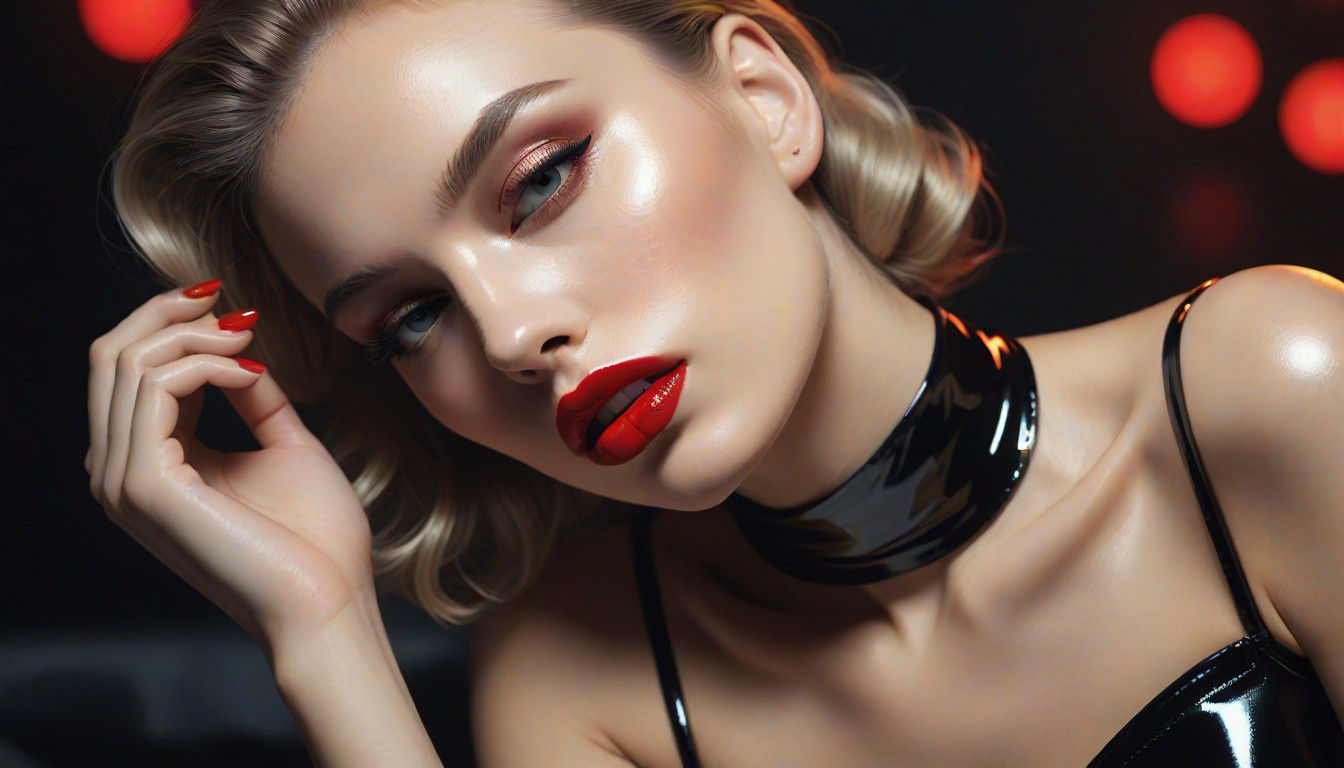Sultry Scandinavian Beauty in Retro-Glam Elegance