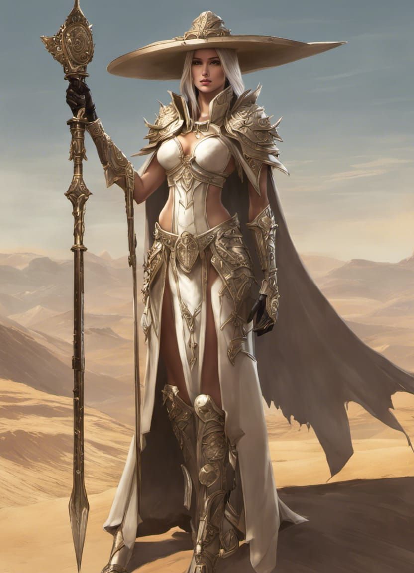 Elvish Witch in Desert, Inspired by Yoji Shinkawa