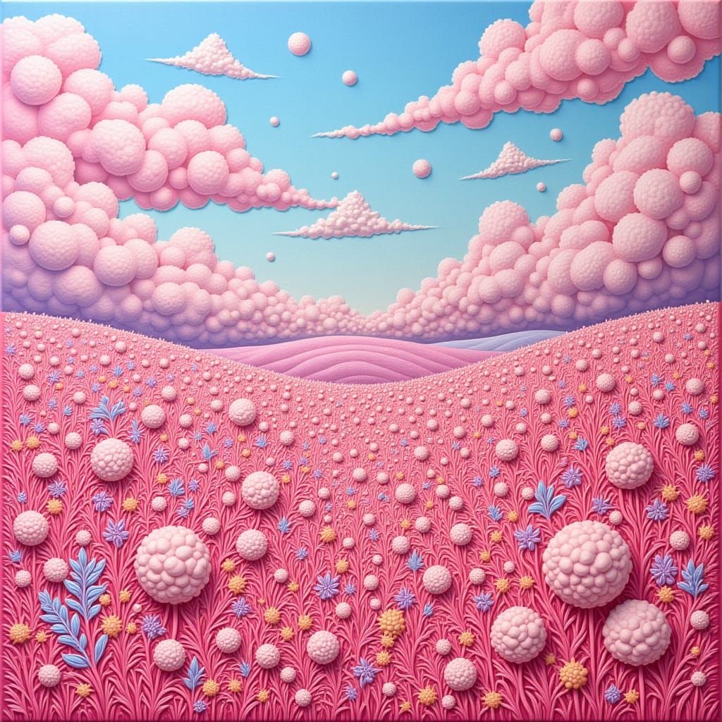 Vibrant Dreamscapes in Whimsical Vector Style