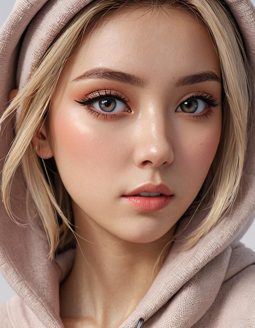 Anime Makeup Look for Hooded Eyes in Neutral Tones