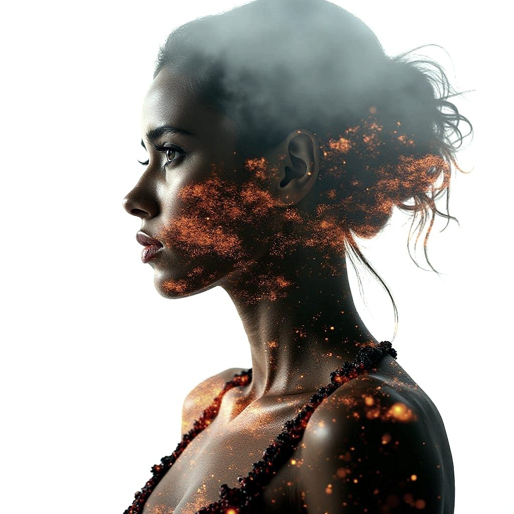 double exposure portrait