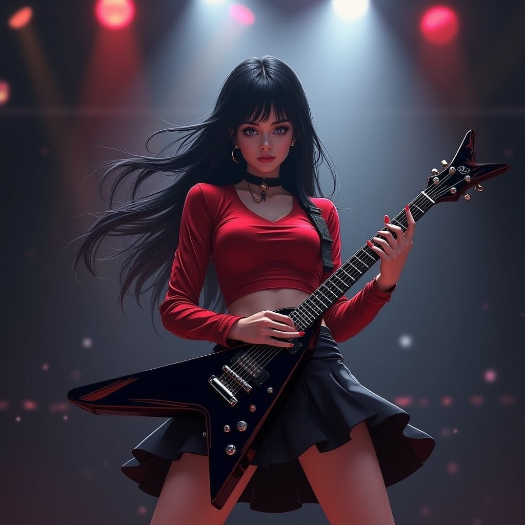 Sailor Mars Shines as Rock Star Icon