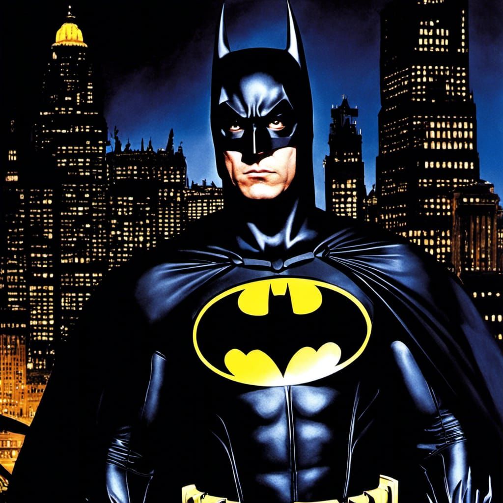 Michael Keaton as Batman in Neo-Expressionist Portrait