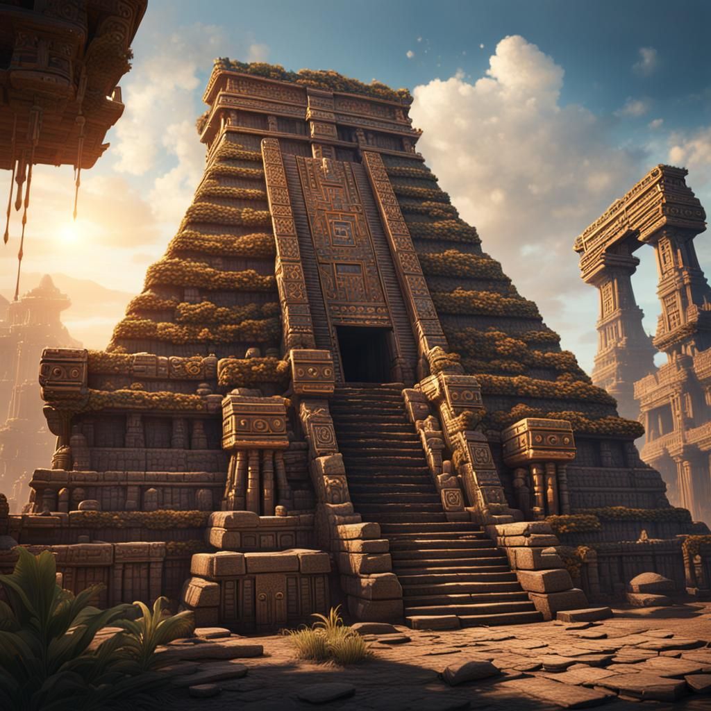 Aztec Temple During the Industrial Age