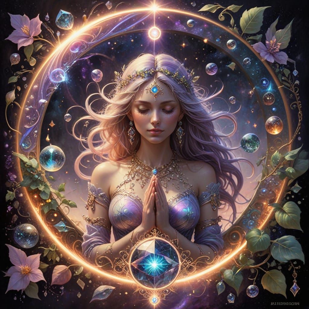 Empowered Ivy in Vibrant Spiritual Art