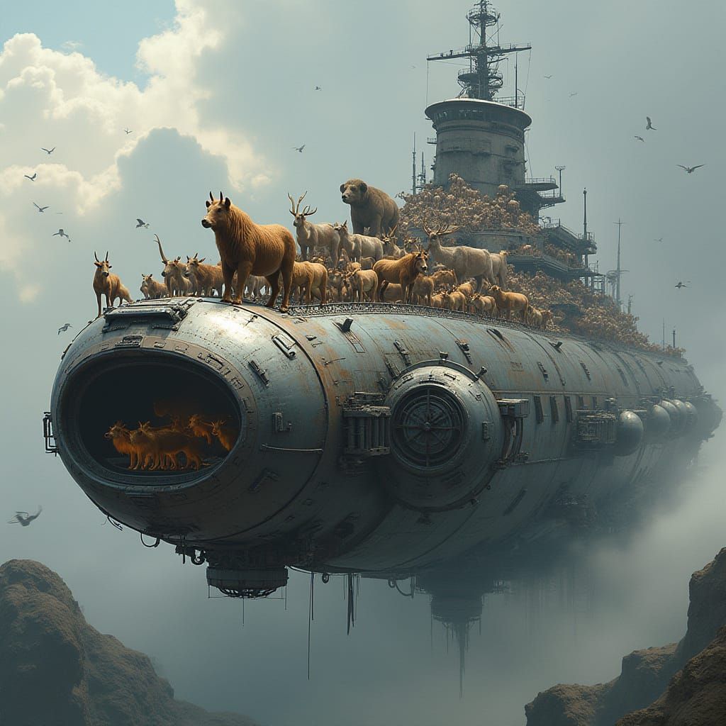 Futuristic Noah's Ark Spacecraft Takes Animals to Safety