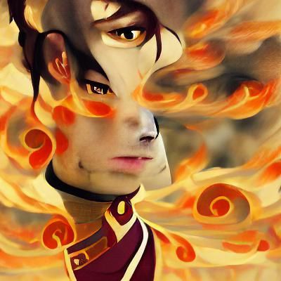 Stylized Digital Art of Prince Zuko