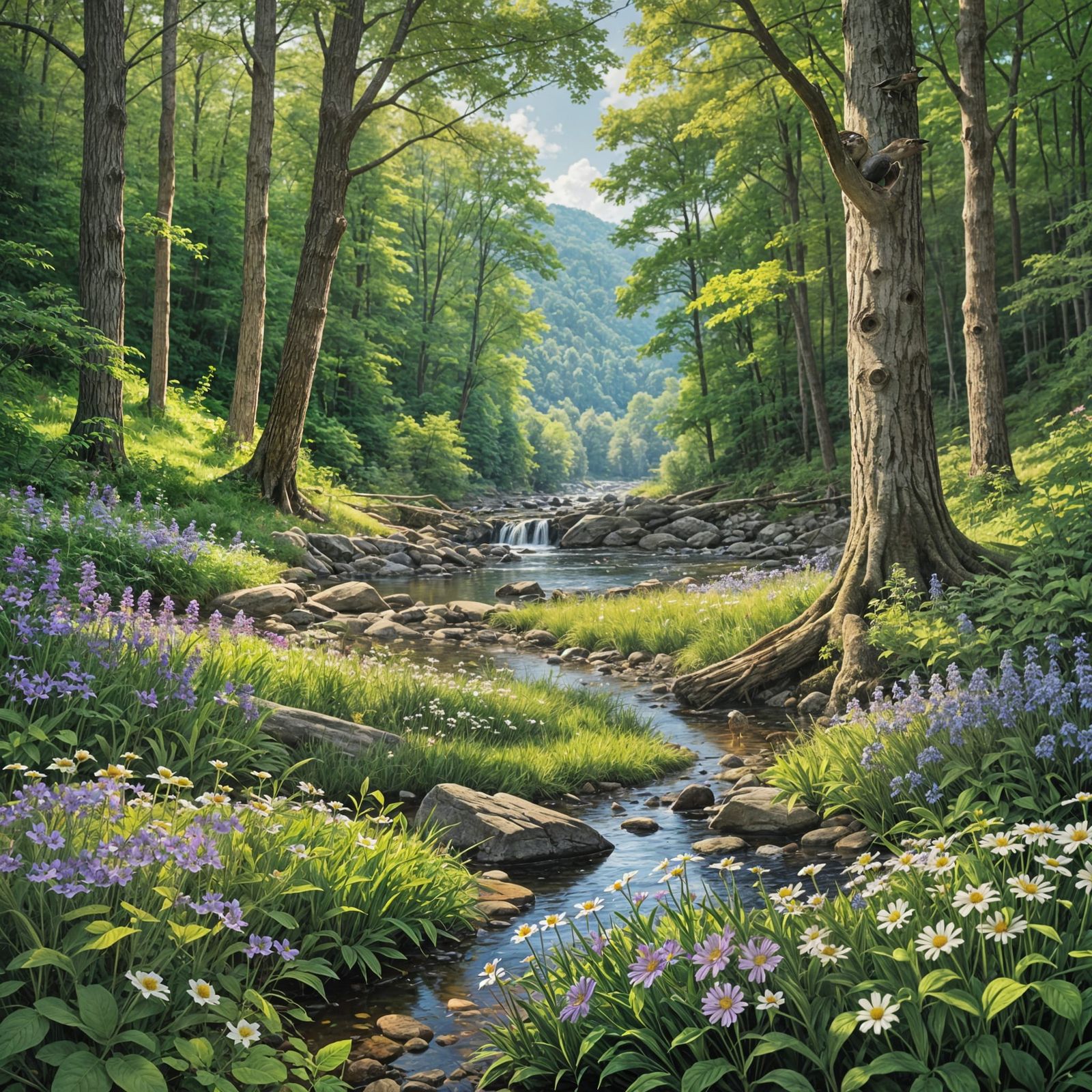 Pennsylvania Wilderness Wildlife Scene