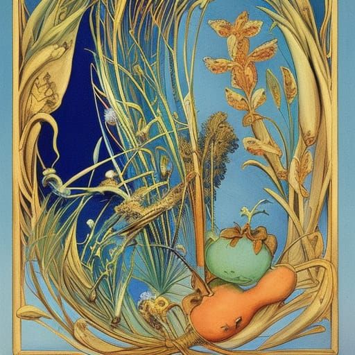 Peter Rabbit: Beatrix Potter-Style Surrealist Illustration