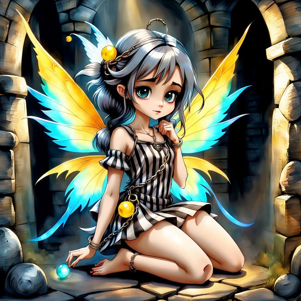Imprisoned Fairy: Dark Disney Meets Surrealist Art