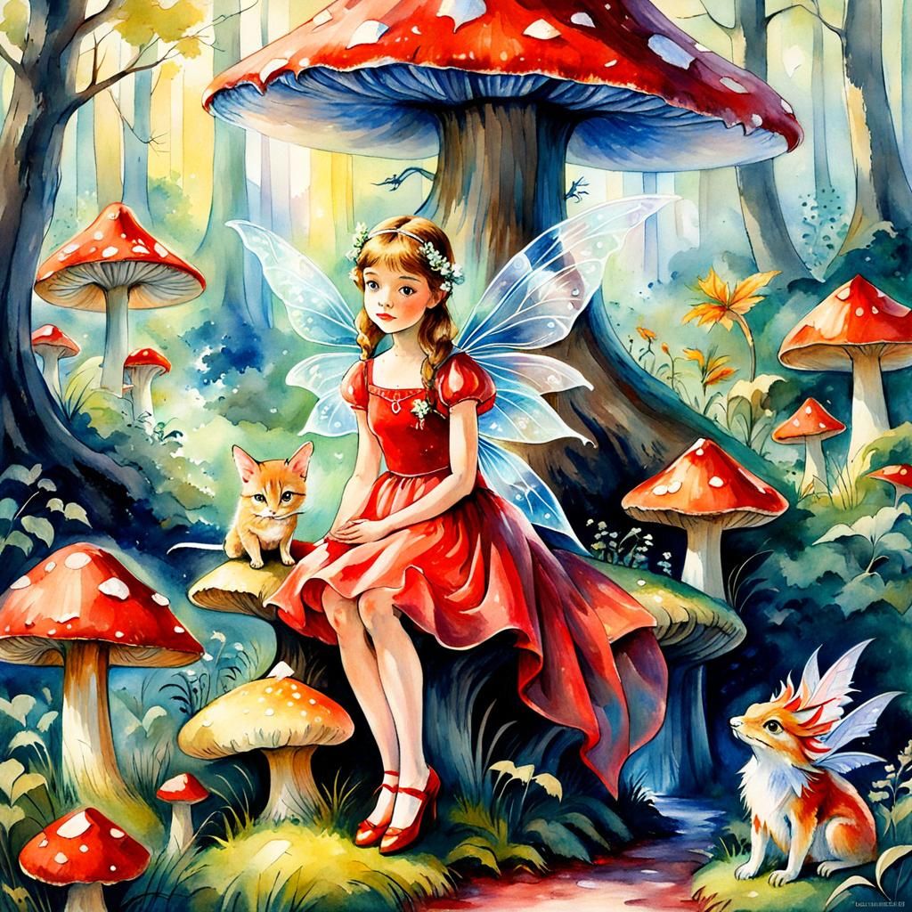 The fairy and her pets