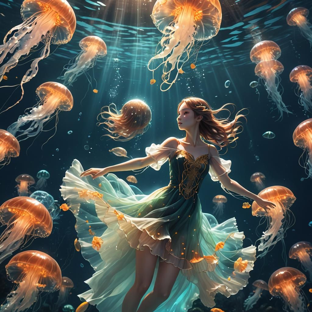 Beautiful jellyfish Queen