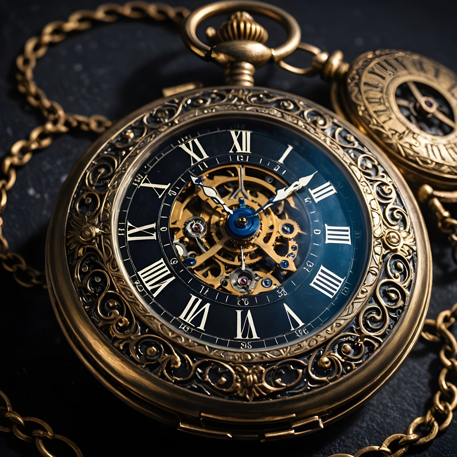 Steampunk Pocket Watch in Hands of Elegant Gentleman