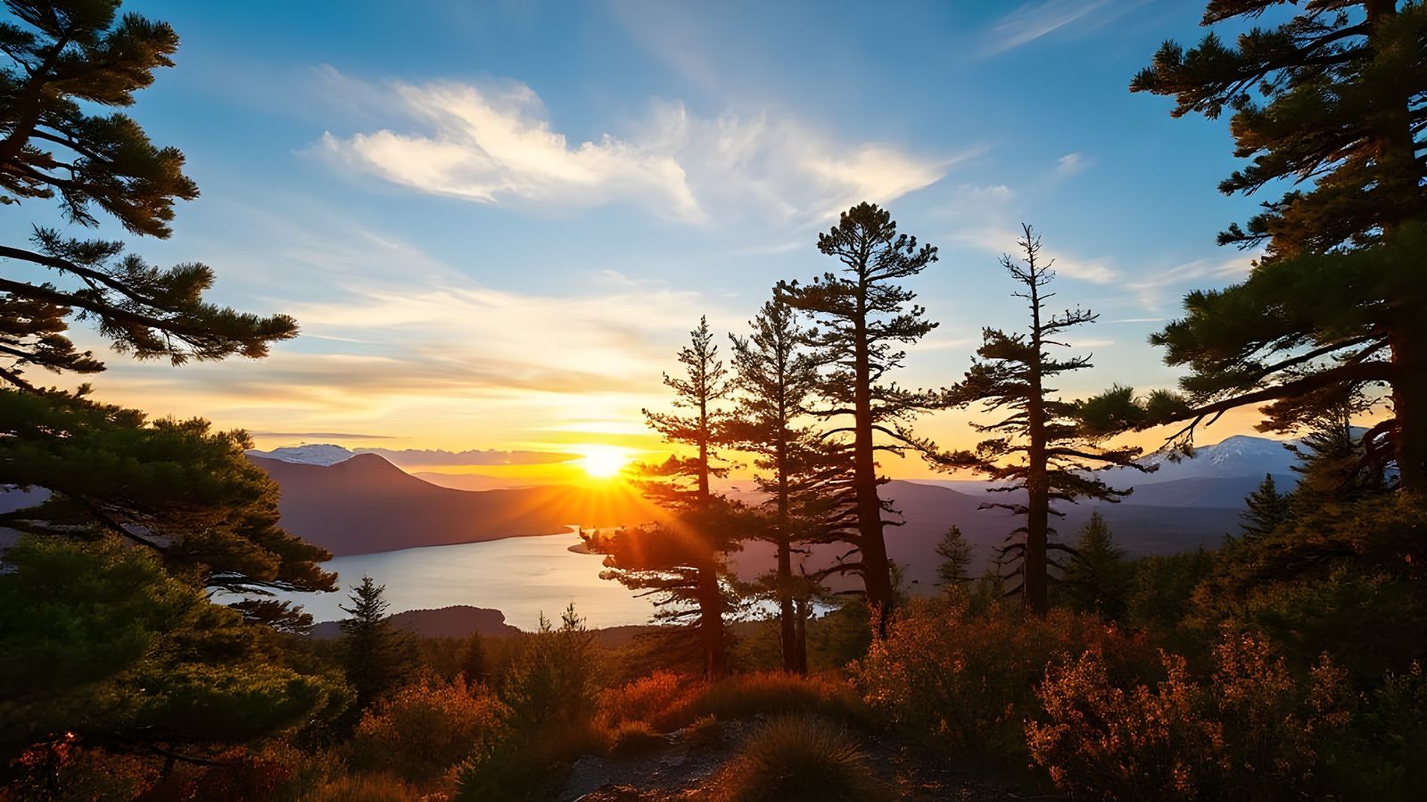 sunrise loch panorama