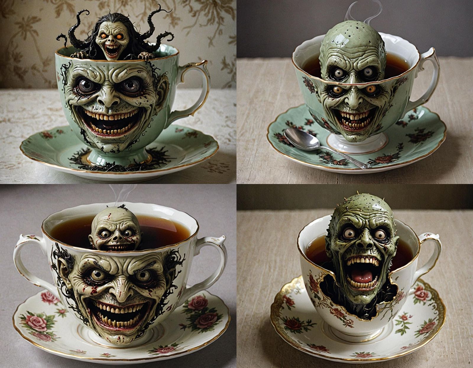 Terrifying Teacup: A Bizarre and Disturbing Vision