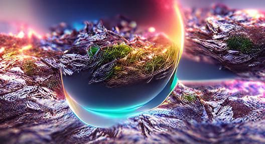 Iridescent 3D Earth in Galactic VRay Fantasy