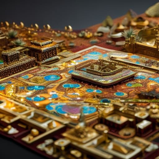 Lord of the Rings Style Tabletop Map in Origami