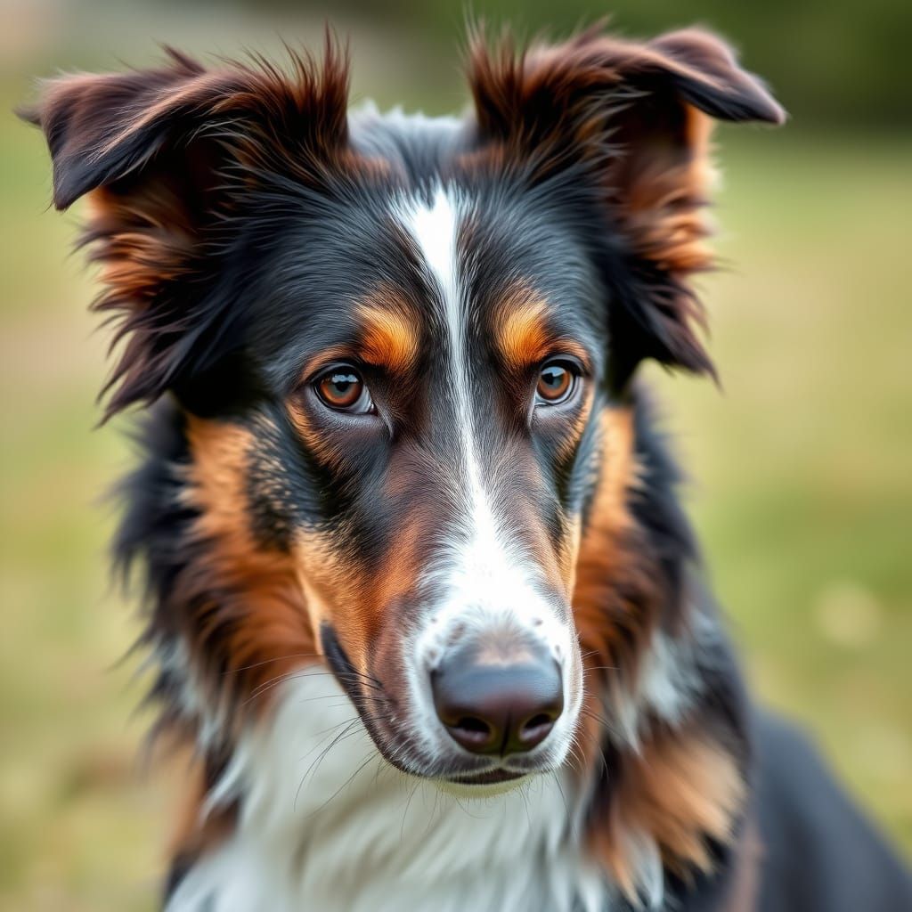 Australian Shepherd Dog in Photorealistic Style