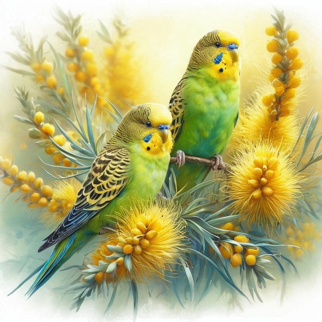 Wild Budgerigars