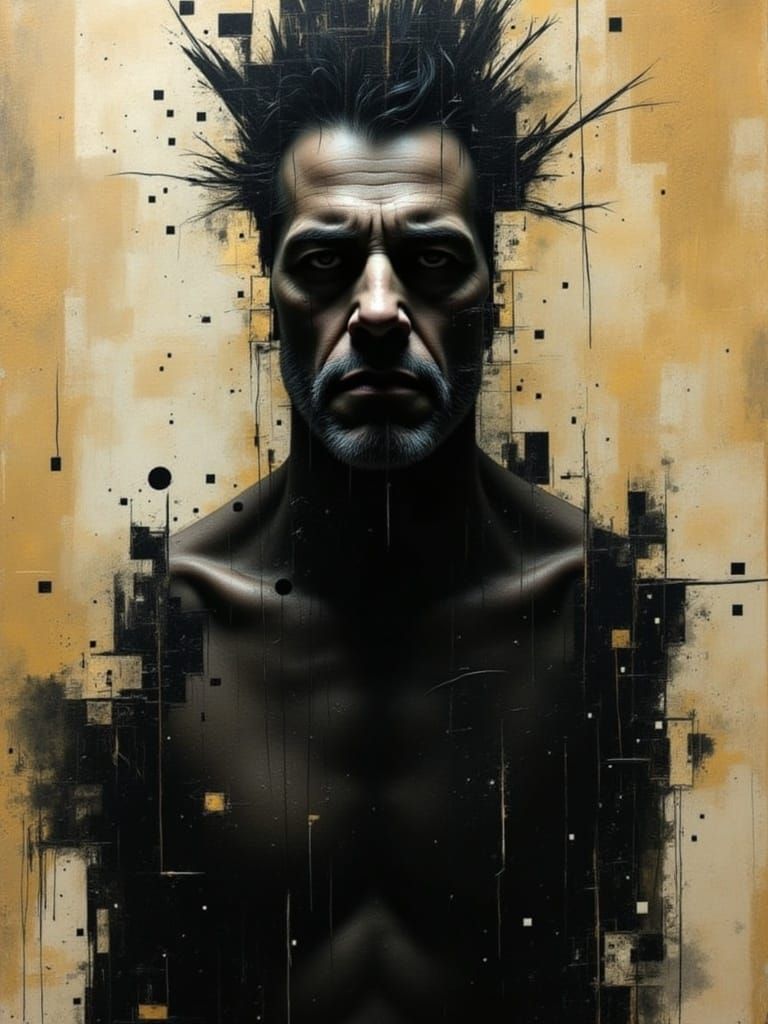 A Haunting Portrait in the Style of Jacob Bannon and Francis...