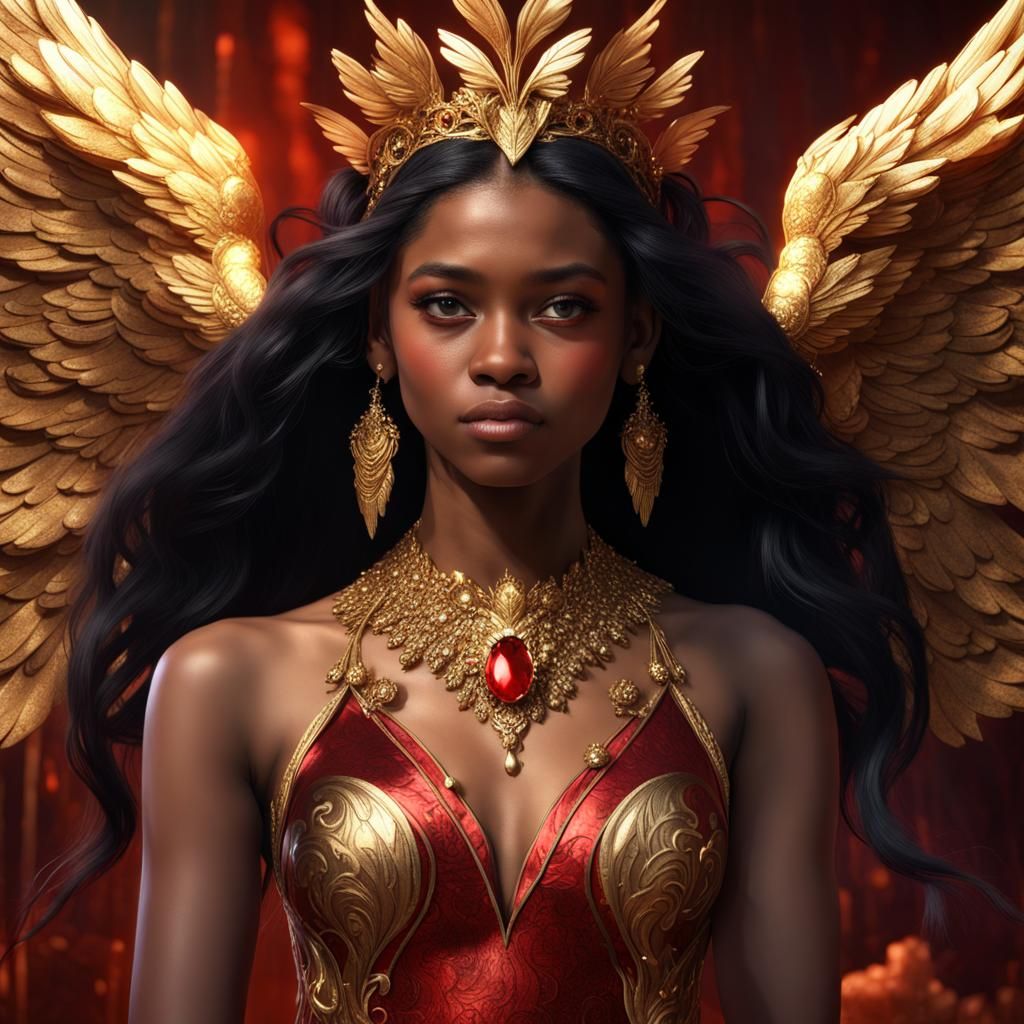 Teenage Phoenix Queen: Detailed Fantasy Art