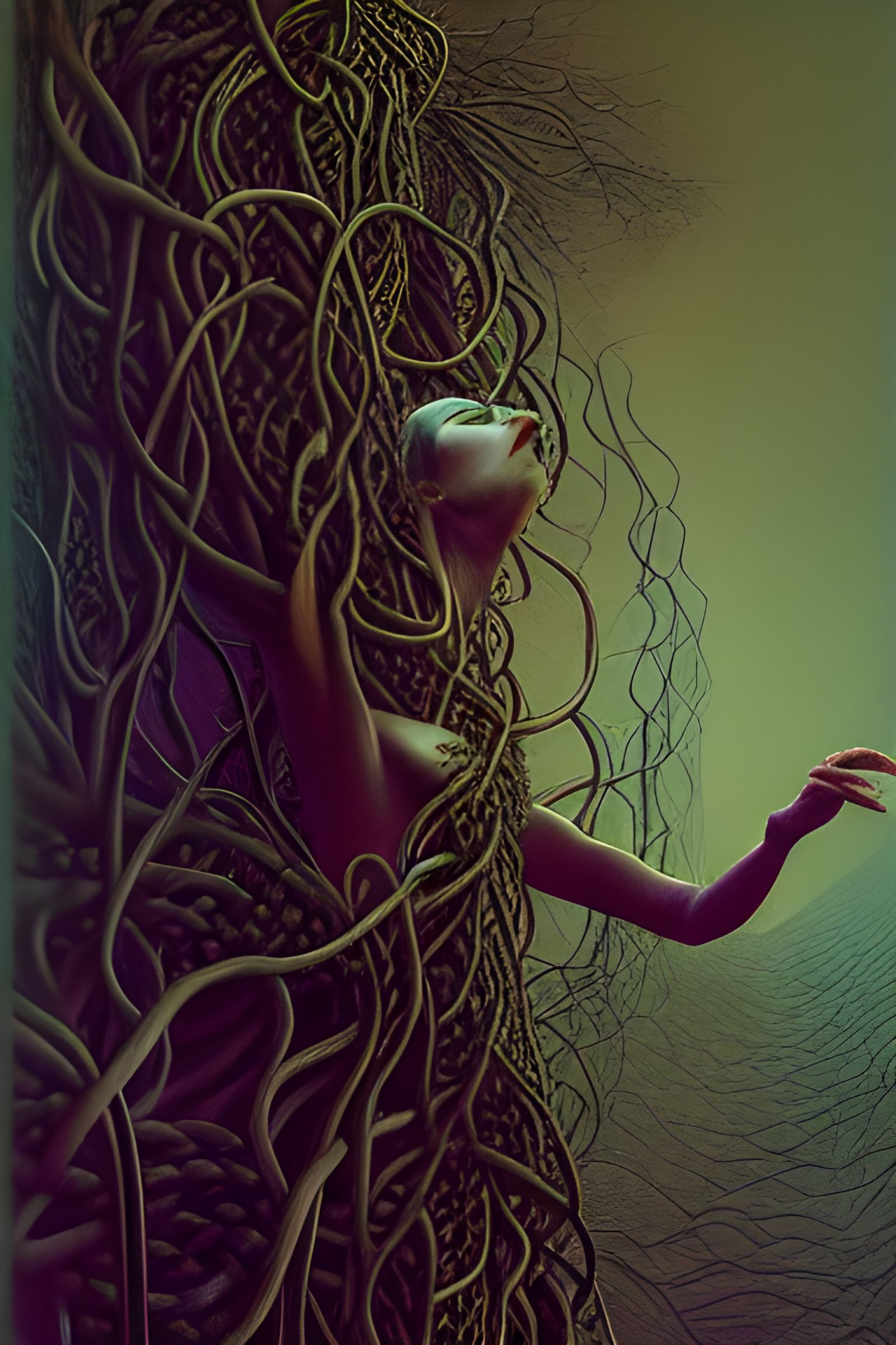 Eldritch Horror: Woman Bound in Vines