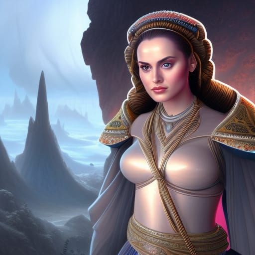 Padme Amidala Detailed Matte Painting