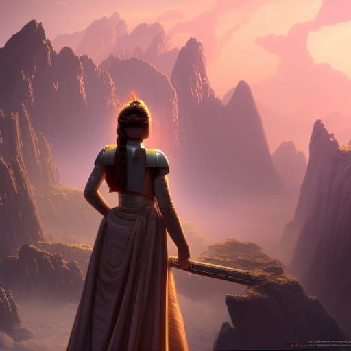 Padme Amidala Detailed Matte Painting