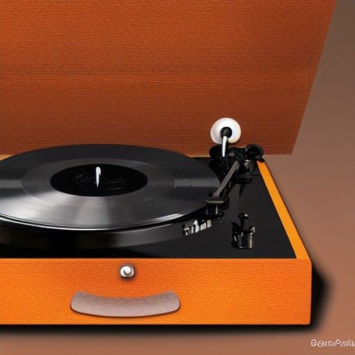 Detailed Matte Painting of a Record Player