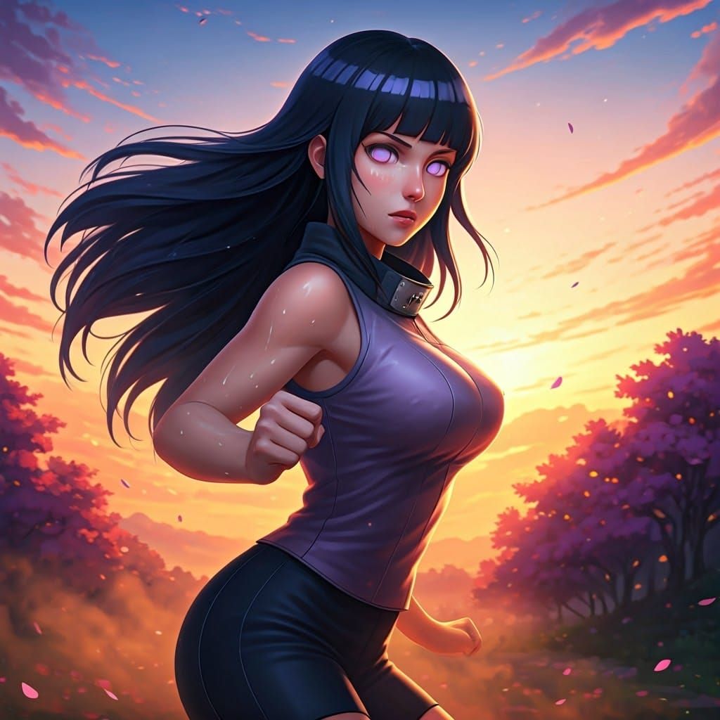 Serene Warrior: Hinata Hyuga in Gentle Fist