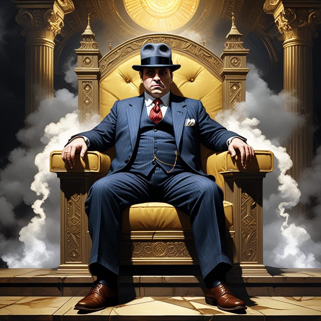 Al Capone on God's Throne: Surreal Academic Art
