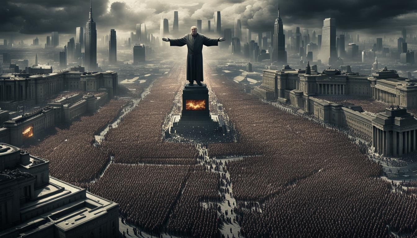 Authoritarian Leader Rules Totalitarian City