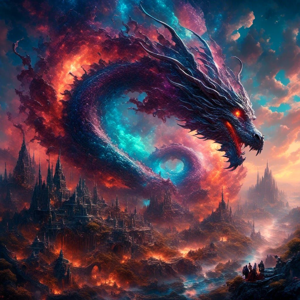 Dragon Nebula: A World of Warcraft Scene