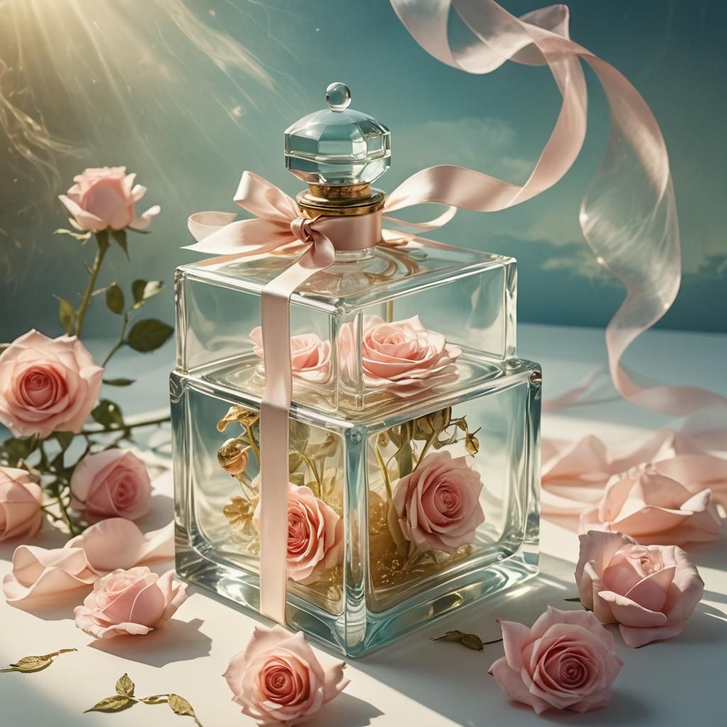 Surreal Roses in Perfume Gift Box