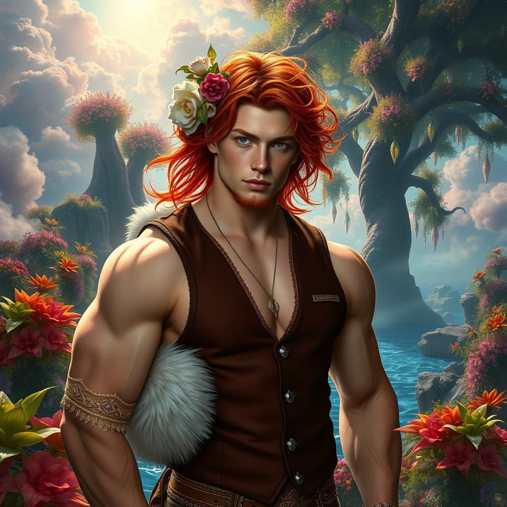 Handsome Irish Adonis with Lavish Accessories in Dreamlike E...