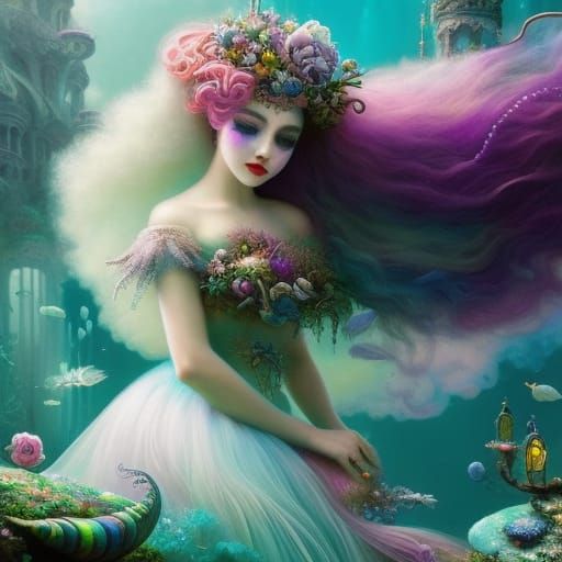 Maelstrom Mermaid Princess in Rococo Punk Style