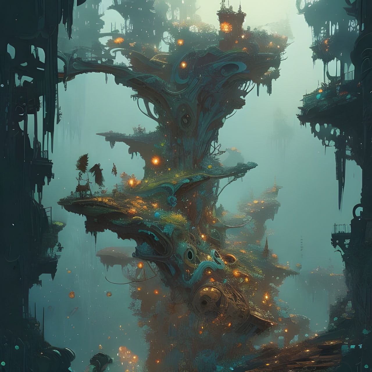 Vibrant Nature Scene in Detailed 3D Comic Style