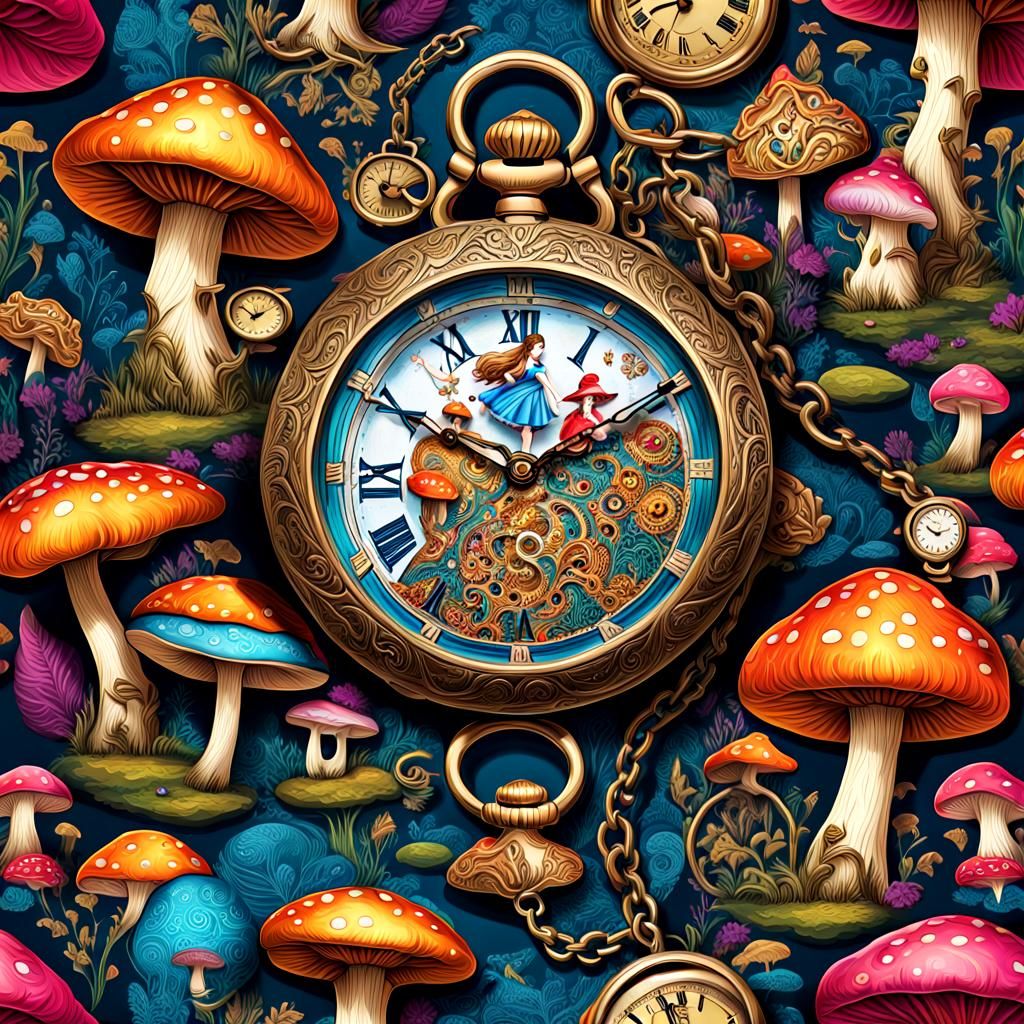 Alice in Wonderland: The Pocket Watch in Vivid Detail