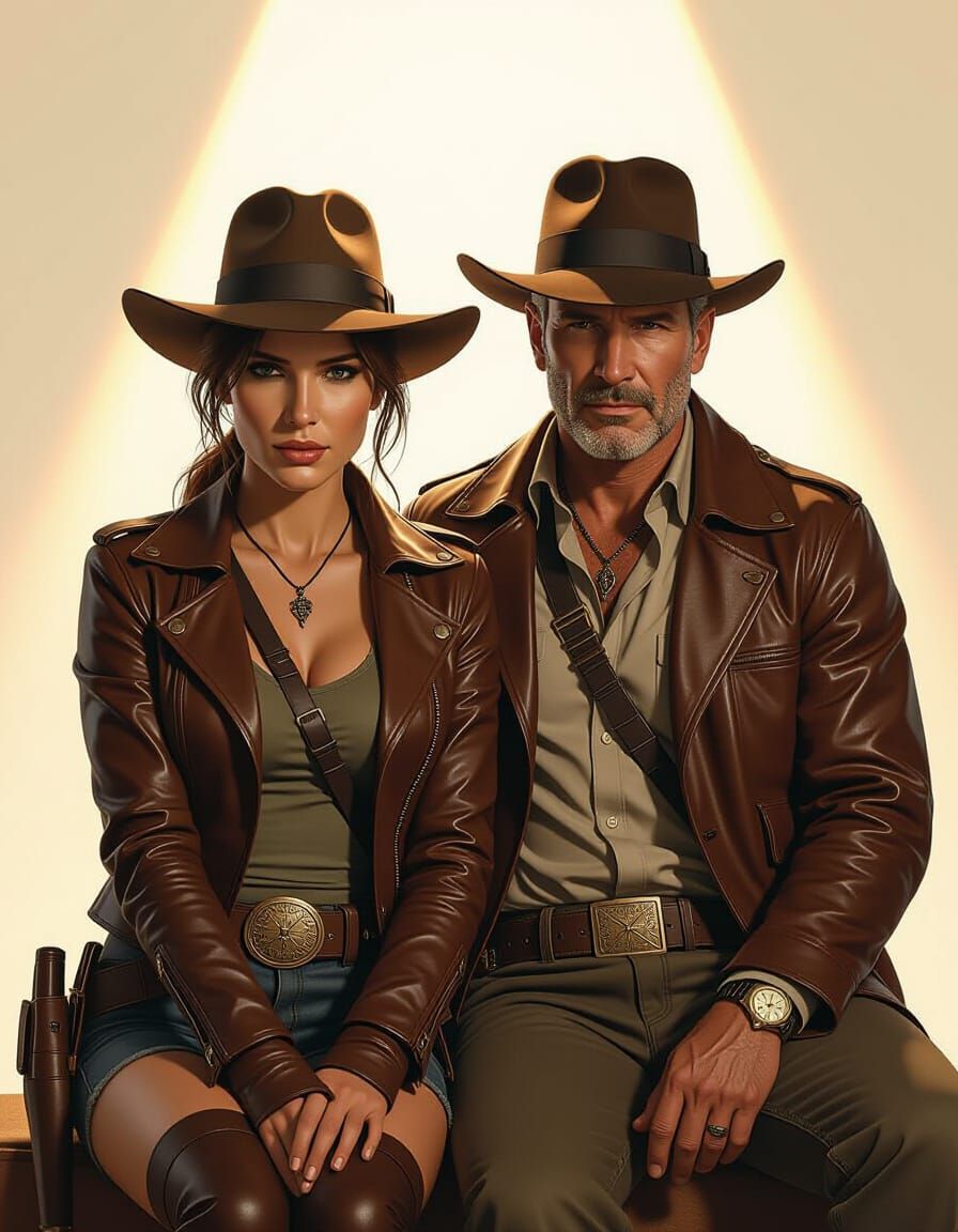 Adventurers in Leather: A Fantastical Realism Portrait