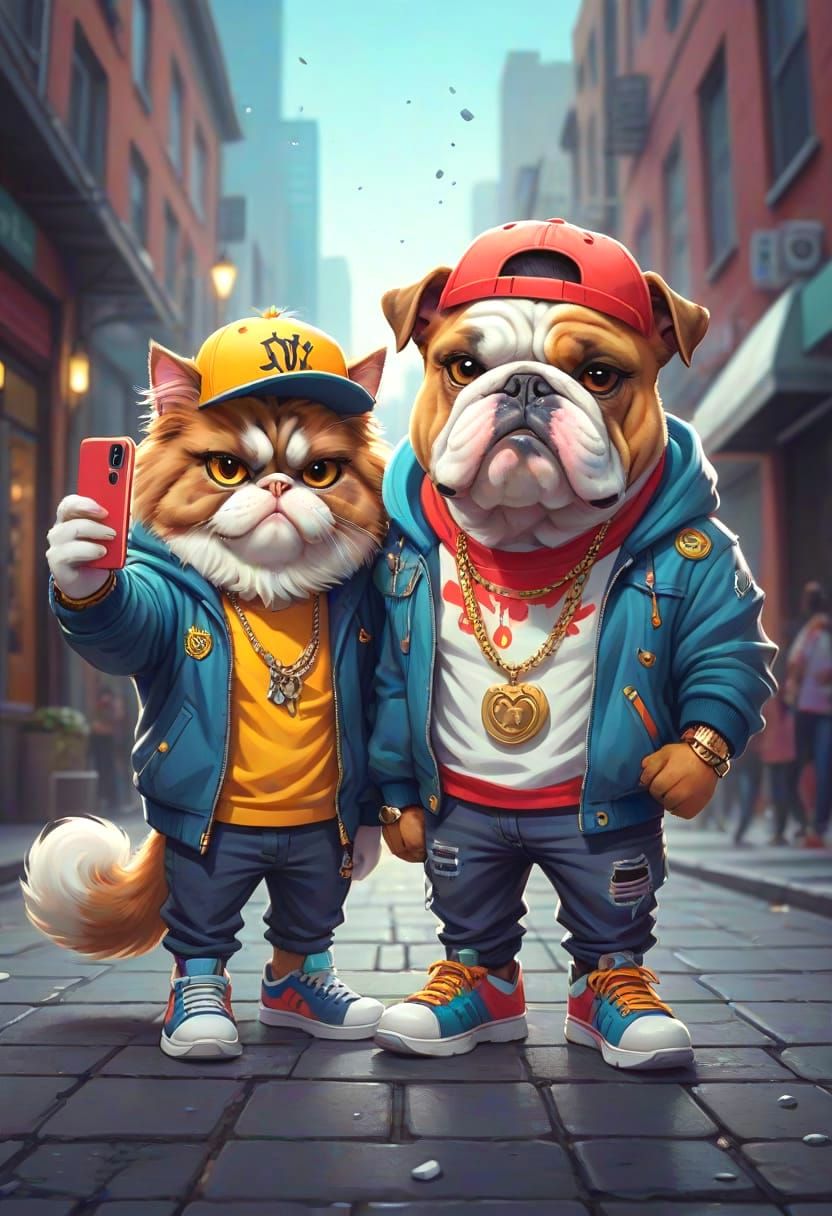 Hip-Hop Pups Take a Selfie