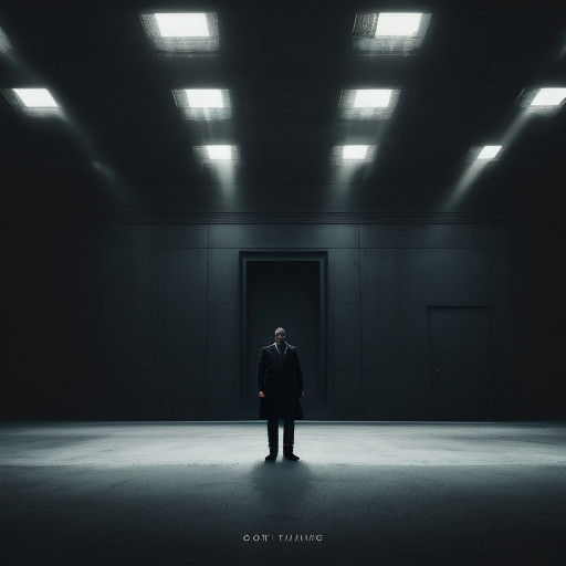A Brooding Dictator in a Dimly Lit, Ominous Hall
