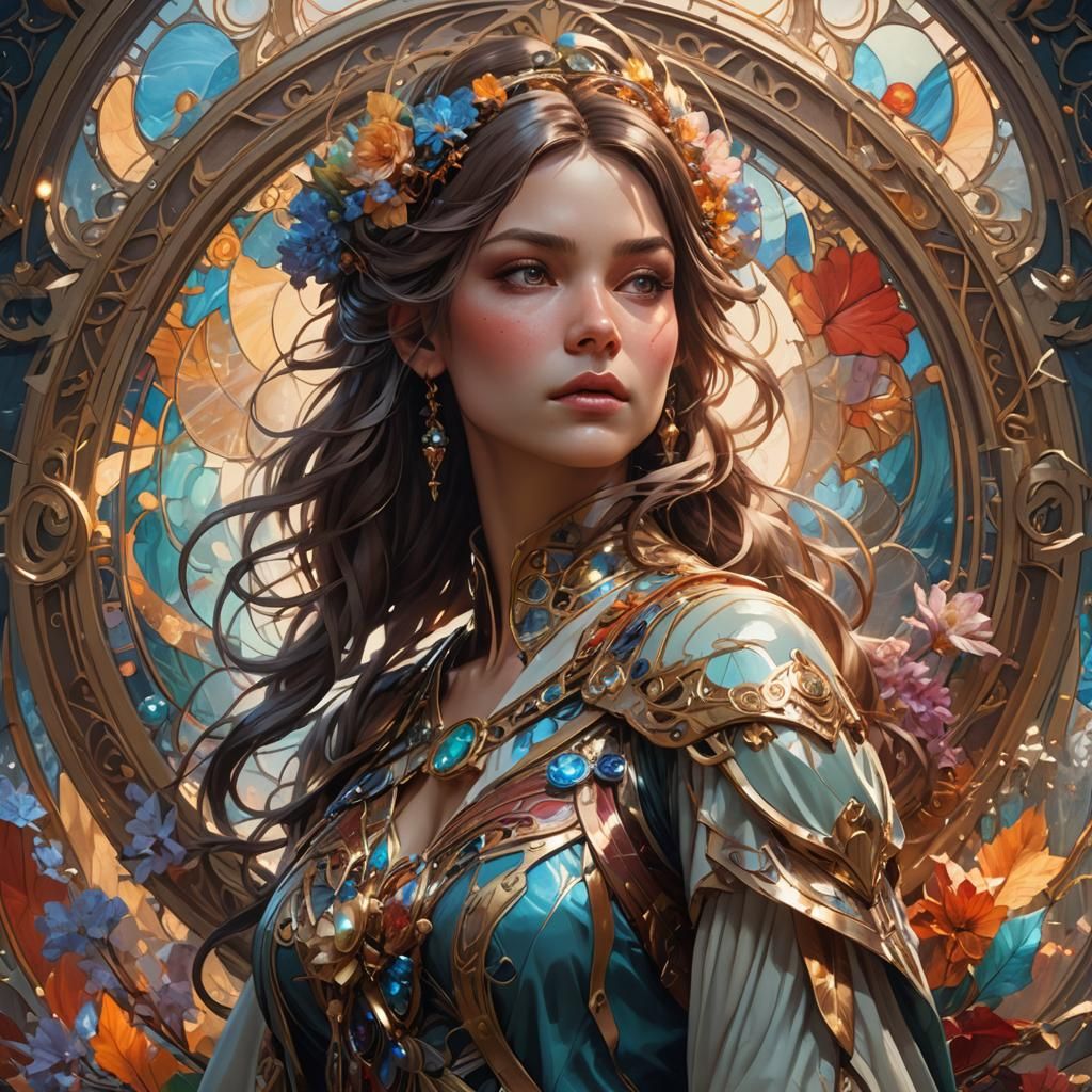 Genesis Portrait in Hyperdetailed Art Style