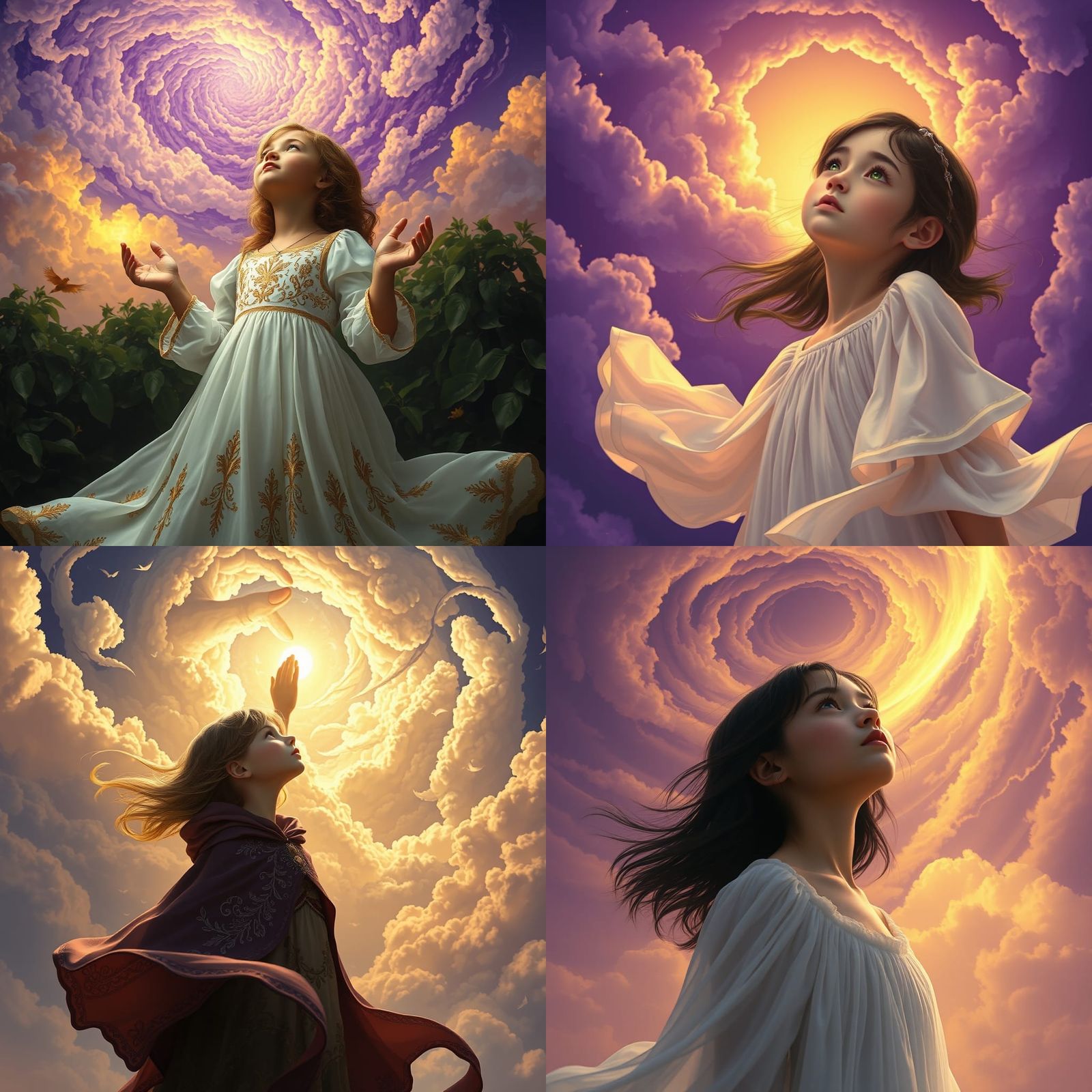 Girl and Sky: Dark Fantasy Concept Art