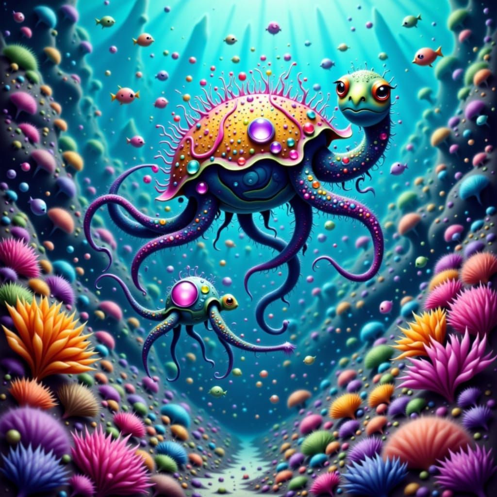 Jellyfish and Turtle Friends at Barrier Reef