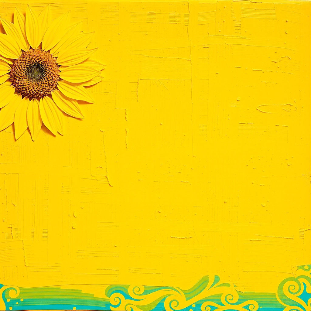 Radiant Yellow Hues with Impasto Textures