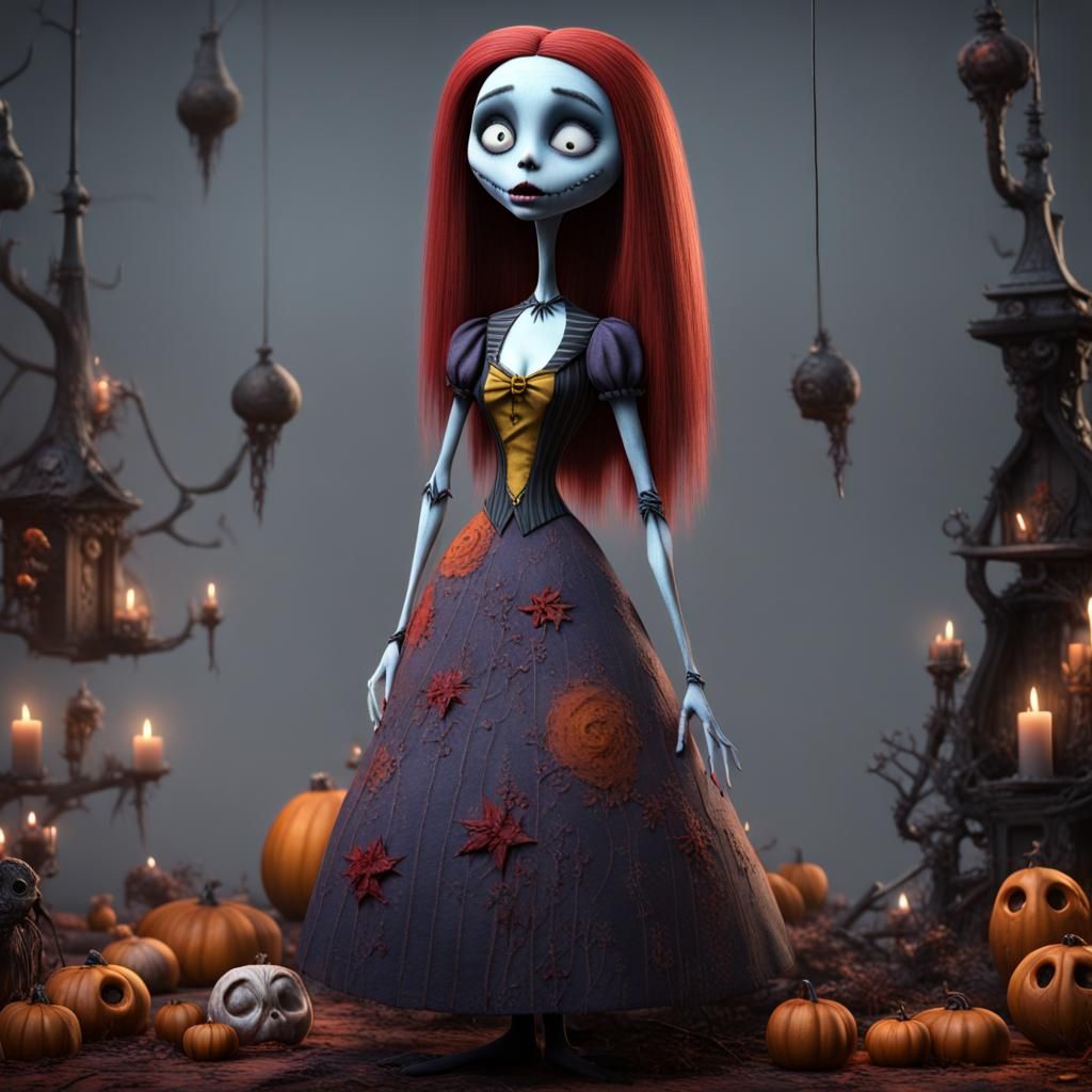 Hyperrealistic Sally from Nightmare Before Christmas
