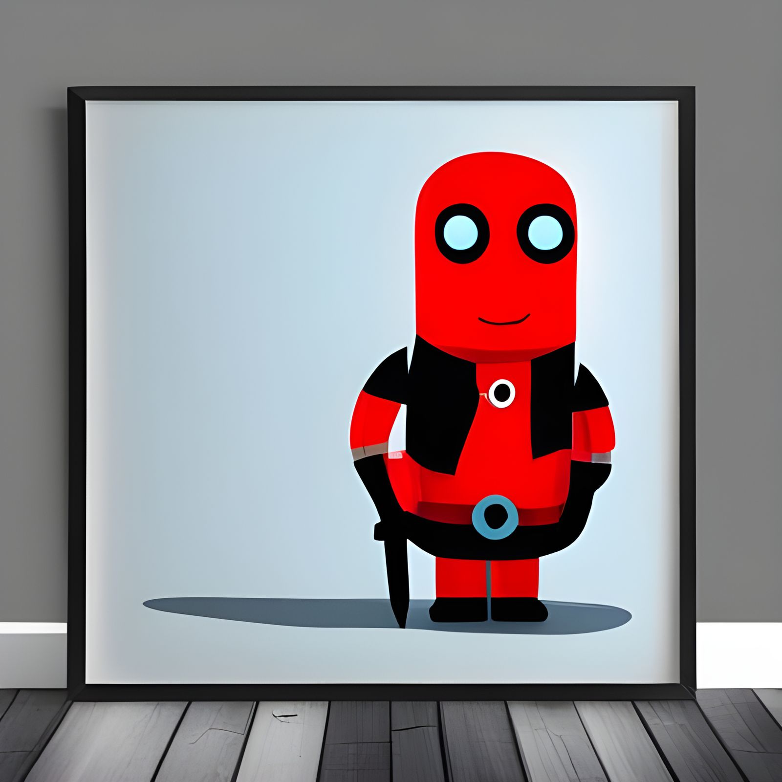 Deadpool Minion Oil Painting